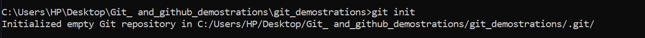 Initializing a folder to be a git repository.